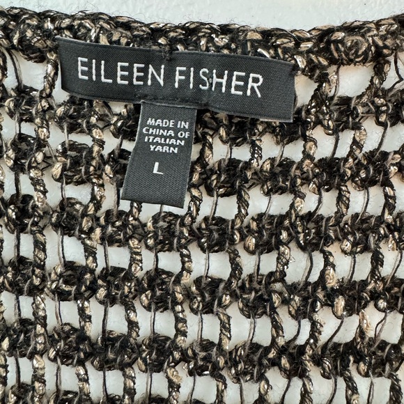 EILEEN FISHER Open Knit Sparkle Mesh Tunic
Top Size Large - Picture 6 of 7